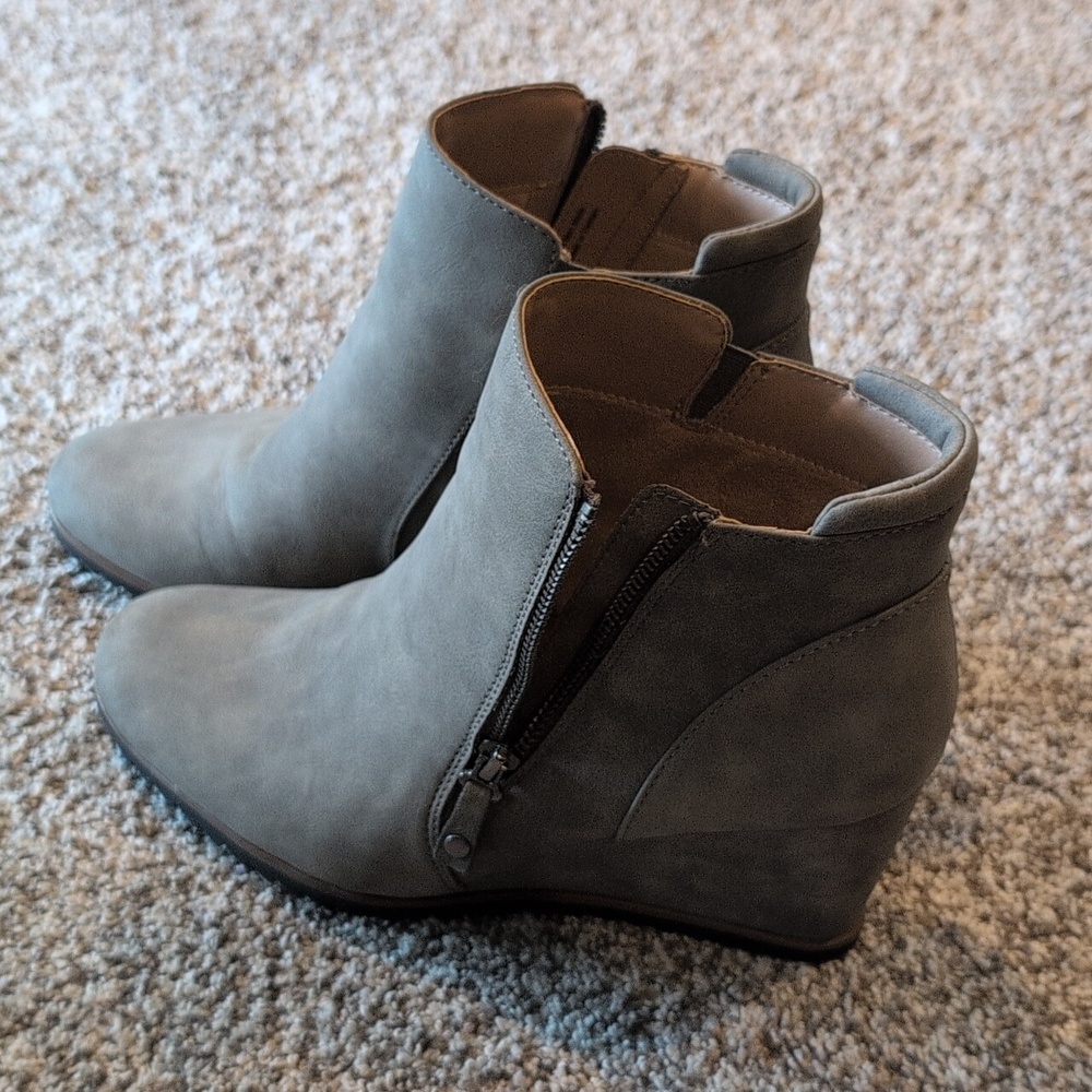 Gray Ankle Booties
